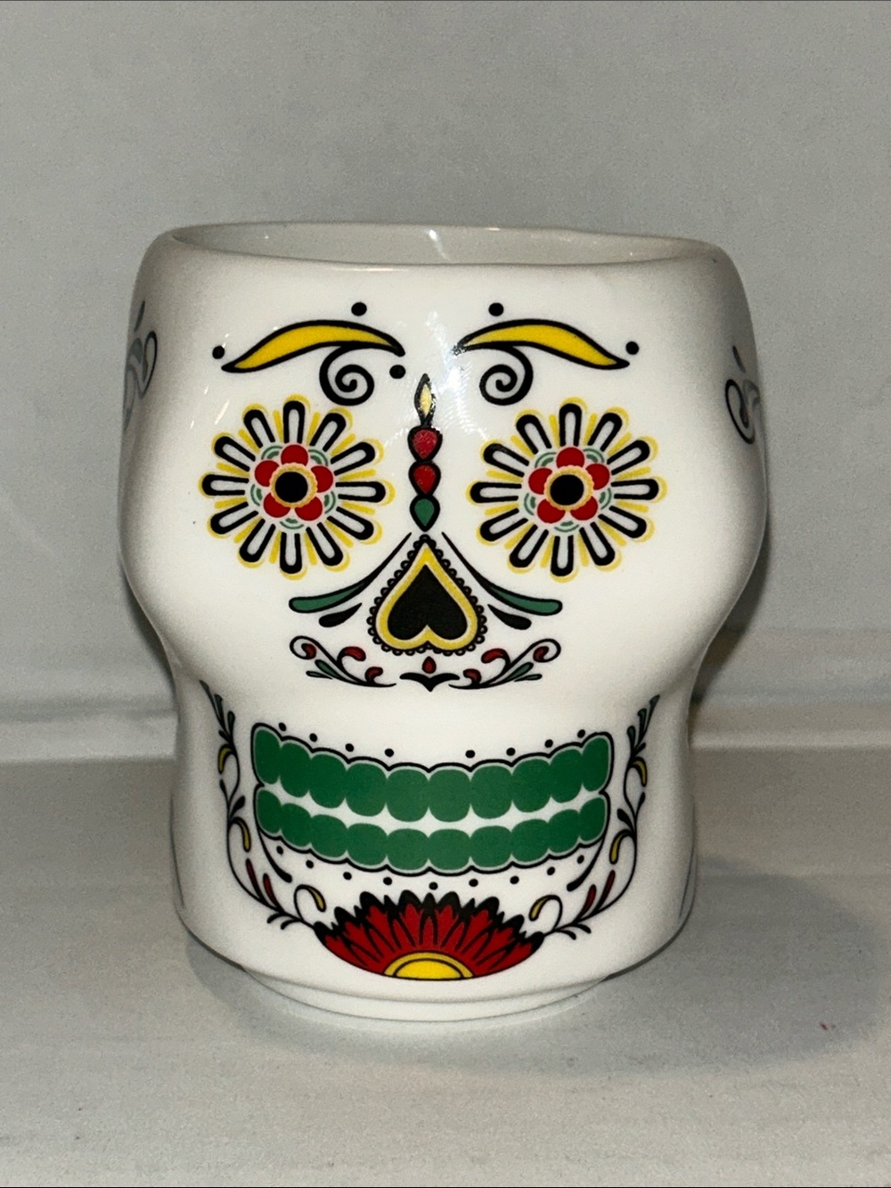 Don Julio ceramic Day of the Dead sugar skull mug